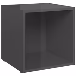 vidaXL 4x TV Cabinets High Gloss Grey Engineered Wood Unit Furniture Cabinet