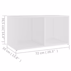 vidaXL TV Cabinet White 72x35x36.5 cm Chipboard Stereo Cabinet TV Stand Unit - Additional view 9