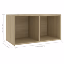 vidaXL TV Cabinet Sonoma Oak Engineered Wood Stereo Cabinet TV Stand Furniture - Additional view 4