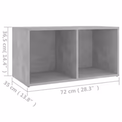 vidaXL TV Cabinet Concrete Grey Engineered Wood TV Stereo Cabinet Furniture - Additional view 4