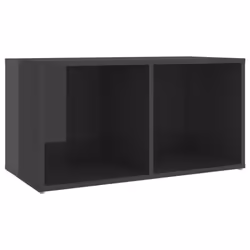 vidaXL TV Cabinet High Gloss Grey Engineered Wood Stereo Cabinet Furniture