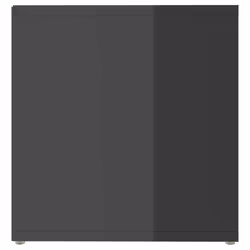 vidaXL TV Cabinet High Gloss Grey Engineered Wood Stereo Cabinet Furniture - Additional view 6
