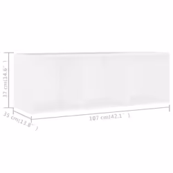 vidaXL TV Cabinet White Engineered Wood Home Entertainment Centre TV Stand - Additional view 3