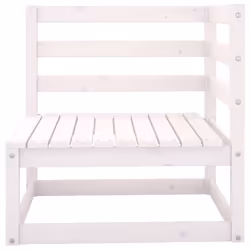 vidaXL Garden Corner Sofa Outdoor Sofa Sectional Sofa White Solid Wood Pine