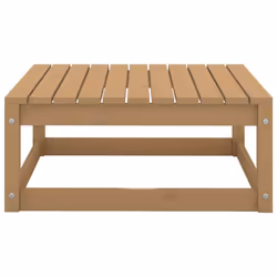 vidaXL Garden Footstool Ottoman Outdoor Footrest Honey Brown Solid Wood Pine