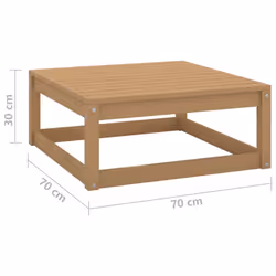 vidaXL Garden Footstool Ottoman Outdoor Footrest Honey Brown Solid Wood Pine - Additional view 4