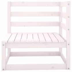 vidaXL Garden Corner Sofas Outdoor Sectional Sofa 2 pcs White Solid Wood Pine
