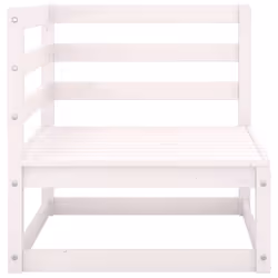 vidaXL Garden Corner Sofas Outdoor Sectional Sofa 2 pcs White Solid Wood Pine - Additional view 5