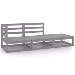 VidaXL 805677, Grey, Wood, Adults & Children, 700 mm, 700 mm, 670 mm