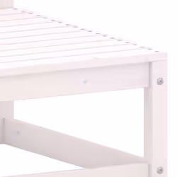 vidaXL Garden Middle Sofas Outdoor Sectional Sofa 2 pcs White Solid Wood Pine - Additional view 6