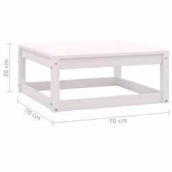 vidaXL Solid Pinewood Garden Lounge Set 2 Piece White outdoor Lounge Sofa - Additional view 10