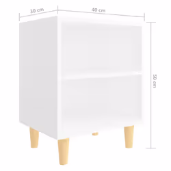 VidaXL 805779 nightstand/bedside table White - Additional view 6
