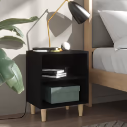 VidaXL 805781 nightstand/bedside table Black - Additional view 2