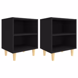 VidaXL 805782, Black, Wood, 400 mm, 300 mm, 500 mm, 2 pc(s)