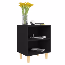 VidaXL 805782 nightstand/bedside table Black