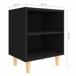 VidaXL 805782 nightstand/bedside table Black - Additional view 7