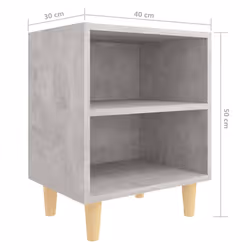 VidaXL 805787 nightstand/bedside table Concrete colour - Additional view 6
