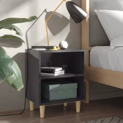 VidaXL 805795 nightstand/bedside table Grey