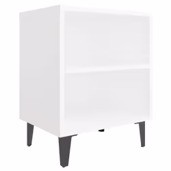 VidaXL 805797, White, Metal, Wood, 400 mm, 300 mm, 500 mm, 1 pc(s)