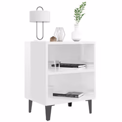 VidaXL 805810 nightstand/bedside table White - Additional view 4