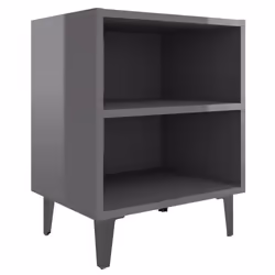 VidaXL 805813, Grey, Metal, Wood, 400 mm, 300 mm, 500 mm, 1 pc(s)