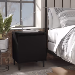 VidaXL 805836 nightstand/bedside table Black
