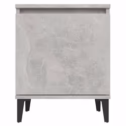 vidaXL Bed Cabinet with Metal Legs Concrete Grey Side Table Nightstand Bedroom - Additional view 7