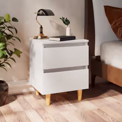VidaXL 805851 nightstand/bedside table White - Additional view 2