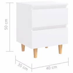 VidaXL 805851 nightstand/bedside table White - Additional view 7
