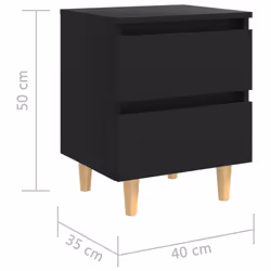 VidaXL 805853 nightstand/bedside table Black - Additional view 7