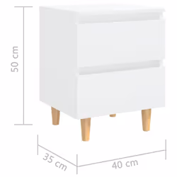 VidaXL 805864 nightstand/bedside table White - Additional view 8