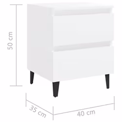 VidaXL 805869 nightstand/bedside table White - Additional view 7