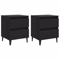 VidaXL 805872, Black, Wood, 400 mm, 350 mm, 500 mm, 2 pc(s)