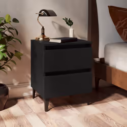 VidaXL 805872 nightstand/bedside table Black