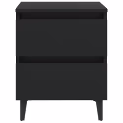VidaXL 805872 nightstand/bedside table Black - Additional view 4