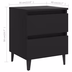 VidaXL 805872 nightstand/bedside table Black - Additional view 8