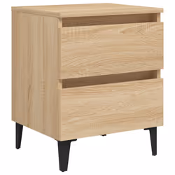 vidaXL Bed Cabinet Sonoma Oak Engineered Wood Nightstand Bedroom Furniture - Additional view 3