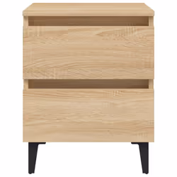 vidaXL Bed Cabinet Sonoma Oak Engineered Wood Nightstand Bedroom Furniture - Additional view 4