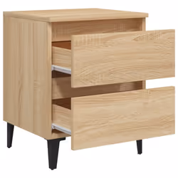 vidaXL Bed Cabinet Sonoma Oak Engineered Wood Nightstand Bedroom Furniture - Additional view 6