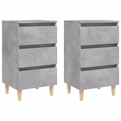 VidaXL 805896, Concrete colour, Wood, 400 mm, 350 mm, 690 mm, 2 pc(s)