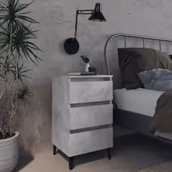 VidaXL 805913 nightstand/bedside table Concrete colour