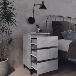 VidaXL 805913 nightstand/bedside table Concrete colour