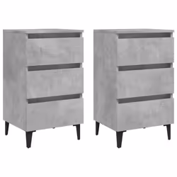 VidaXL 805914, Concrete colour, Metal, Wood, 400 mm, 350 mm, 690 mm, 2 pc(s)