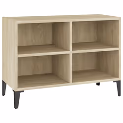 vidaXL TV Cabinet with Metal Legs Sonoma Oak Living Room Bedroom TV Unit Stand
