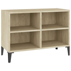 vidaXL TV Cabinet with Metal Legs Sonoma Oak Living Room Bedroom TV Unit Stand