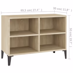 vidaXL TV Cabinet with Metal Legs Sonoma Oak Living Room Bedroom TV Unit Stand - Additional view 7