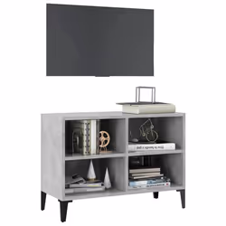vidaXL TV Cabinet with Metal Legs Concrete Grey TV Stand Unit Hifi Cabinet - Additional view 4