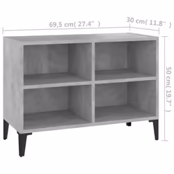vidaXL TV Cabinet with Metal Legs Concrete Grey TV Stand Unit Hifi Cabinet - Additional view 5