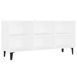 vidaXL TV Cabinet with Metal Legs White Living Room Bedroom TV Stand Unit