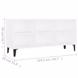 vidaXL TV Cabinet with Metal Legs White Living Room Bedroom TV Stand Unit - Additional view 5